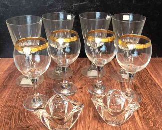 Wine Glasses variety  Candle holders
