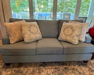 80” wide sofa (grey/blue)