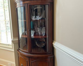 corner cabinet 69” tall, 18” deep, 37” wide