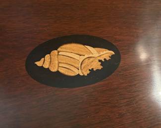 inlay detail of small side table by Nichols & Stone "Departures Collection"