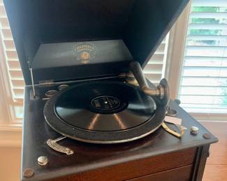 antique record player by Columbia
