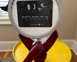 Antique Shell Gasoline barrel pump