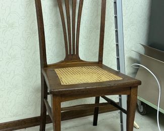 Harp Back Cane Seat Chair 