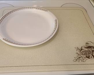 Vintage Mushroom Glass Cutting Board