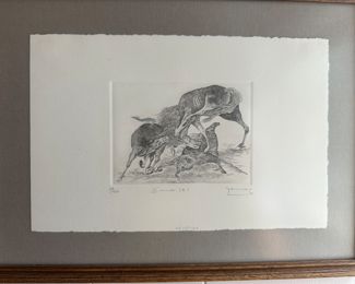 Framed Etching 