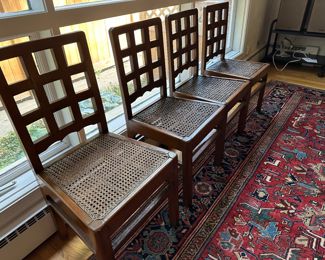 Kaned Wood Dining Room Chairs (4)