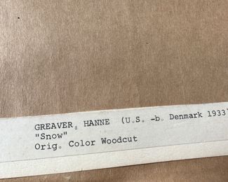 Hanne Greaver Wood Cut Print