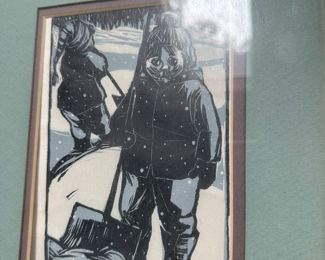 Hanne Greaver Wood Cut Print