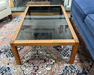 Vintage Glass Coffee Table 