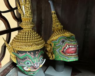 Indonesian Masks on Stands
