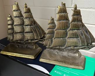Brass Ship bookends