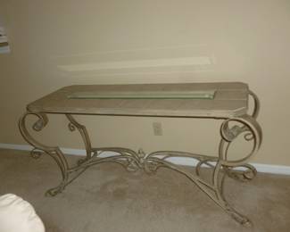 Iron-Tile-Glass Sofa/Foyer Table