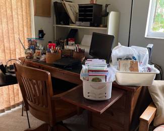 Great antique desk and chair 