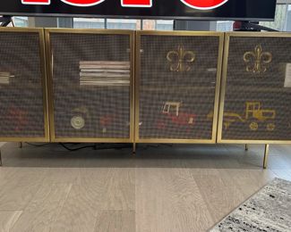 CB2 - CHASE Brass wire mesh credenza