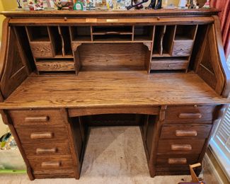 Inside Roll Top Desk