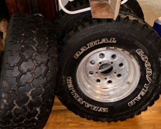 Tires And Rims & Vintage Chair