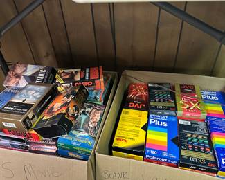 VHS movies and tapes
