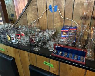 Assorted barware