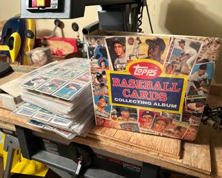 Baseball cards and Topps binder