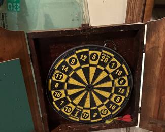 dart board cabinet