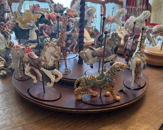 Vintage Franklin Mint Animal Carousel