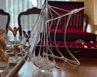 Glass blown ship 