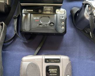 Canon Sure Shot Owl 35mm and Kodak Advantix 4700 IX APS Film Cameras
