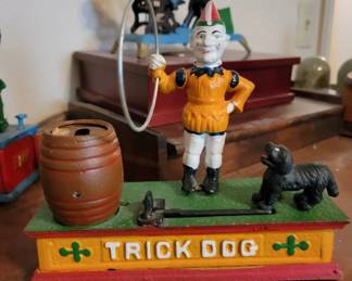 Antique trick dog money bank