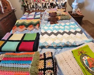Handmade patterned quilts