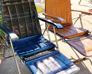 FABULOUS FIND!!!
Vintage MCM Maule Marga reclining Airstream camping folding chairs.