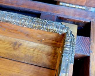 STUNNING antique trunk with very intricate details