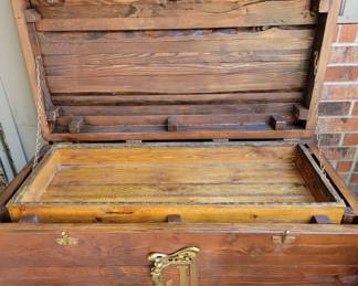 STUNNING antique trunk with very intricate details