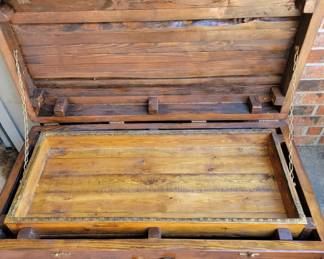 STUNNING antique trunk with very intricate details