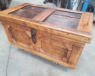 1800s Mexican chest, hand forged hardware lock still works