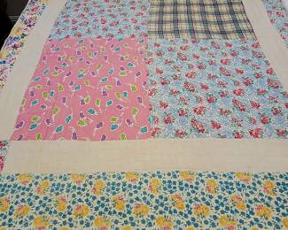 SEVERAL beautiful vintage, hand sewn QUILTS <3