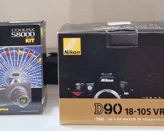 Nikon D90 FULL KIT w/18-105mm Lens! ALSO a Nikon COOLPIX S8000 KIT