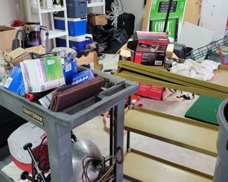 Garage full of tools, hand tools, yard tools, shelving, etc...