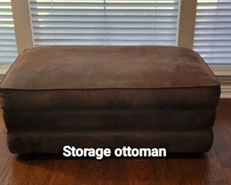 BEAUTIFUL Brown Storage Ottoman
