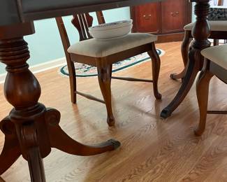 Double pedestal dining table