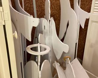 Wooden cut out Nativity