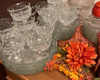 White Hall snack plates & cups, 60 sets