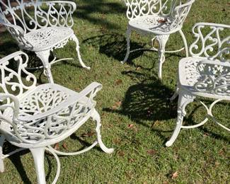 Metal outdoor chairs