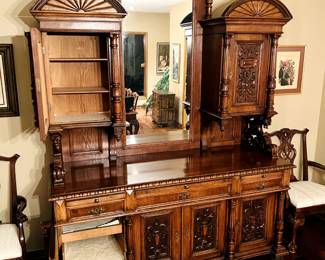 Antique German Breakfront 