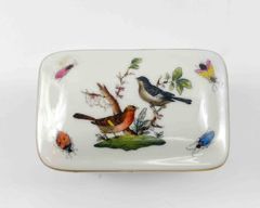Herend Hand Painted Bird Trinket Box
