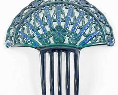 Antique Victorian Rhinestone Hair Comb Art Deco

