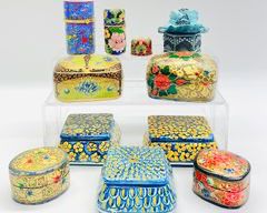 Huge Lot Of Assorted CloisonnŽ and Lacquer Trinket Boxes
