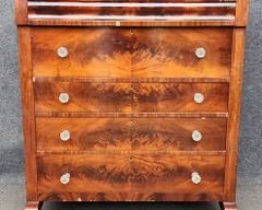 Fantastic Antique Dovetailed Chest of Drawers Antique Cut Glass Knobs Flame mahogany
