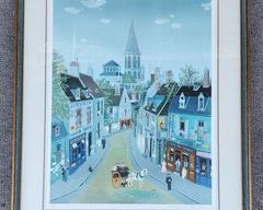 Original Michel Delacroix Pencil Signed Framed Lithograph Hommage A Rousseau 127/150 with Certificate
