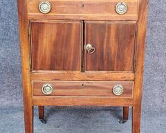Antique Inlaid Georgian Mahogany Beau Brummell Cabinet
