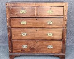 Fantastic Antique Inlaid two piece chest of drawers fancy brass pulls dovetailed
